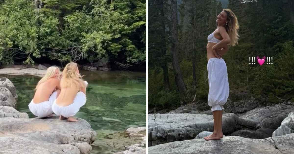 Bella Hadid Brings a Lacy Bra to the Creek