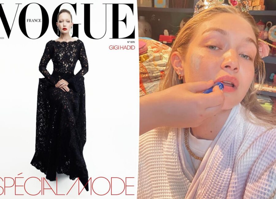 Gigi Hadid Erases Her Brows for Vogue France