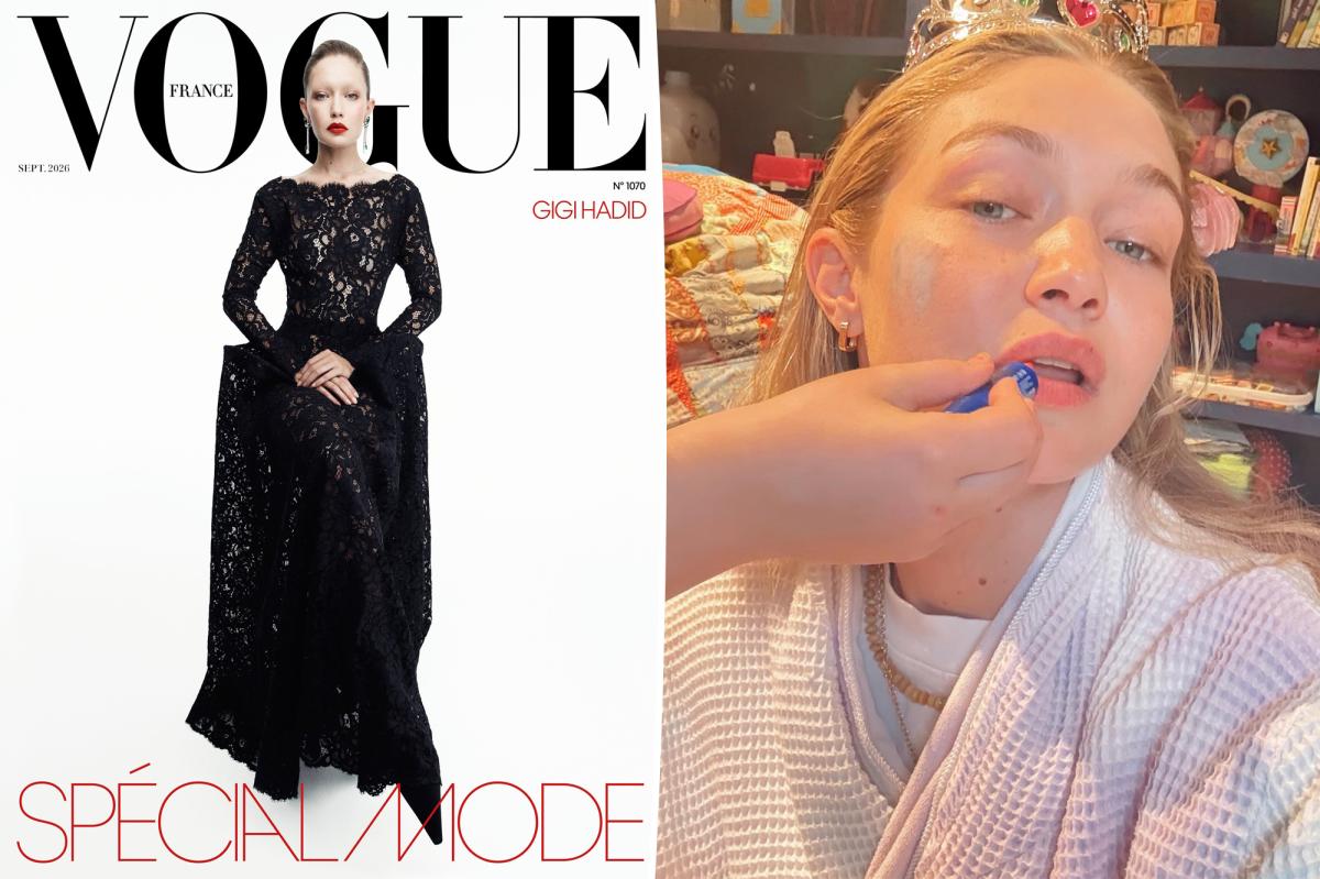 Gigi Hadid Erases Her Brows for Vogue France