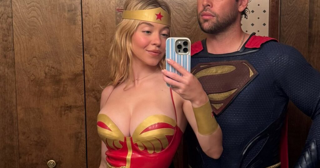 Sydney Sweeney’s Wonder Woman Corset Steals Scooter Braun Selfie