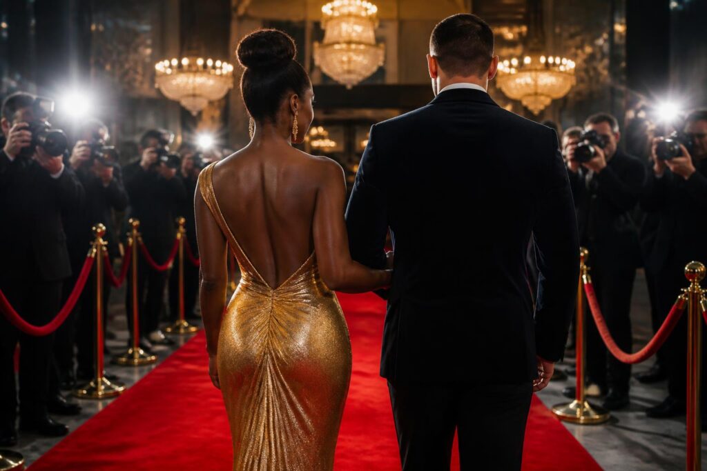 Phaedra Parks and CT Tamburello Make Red Carpet Debut — AI editorial illustration