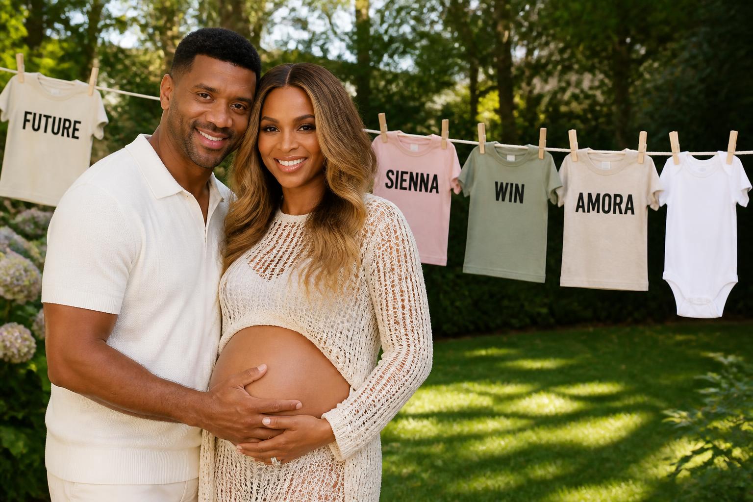 Ciara Announces Fifth Baby With Russell Wilson — AI editorial illustration