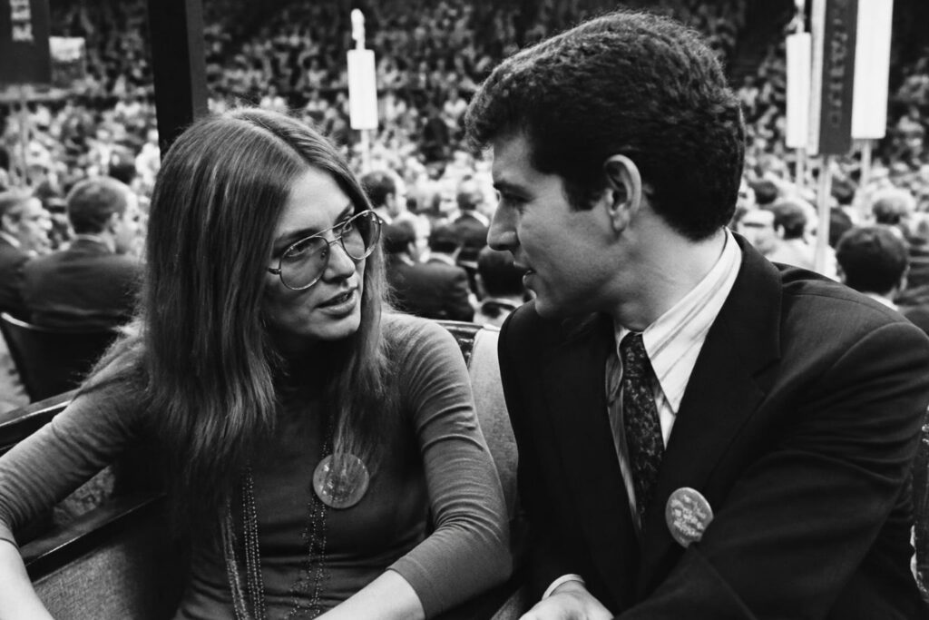 Gloria Steinem’s 1968 Convention Date Came With Credentials — AI editorial illustration