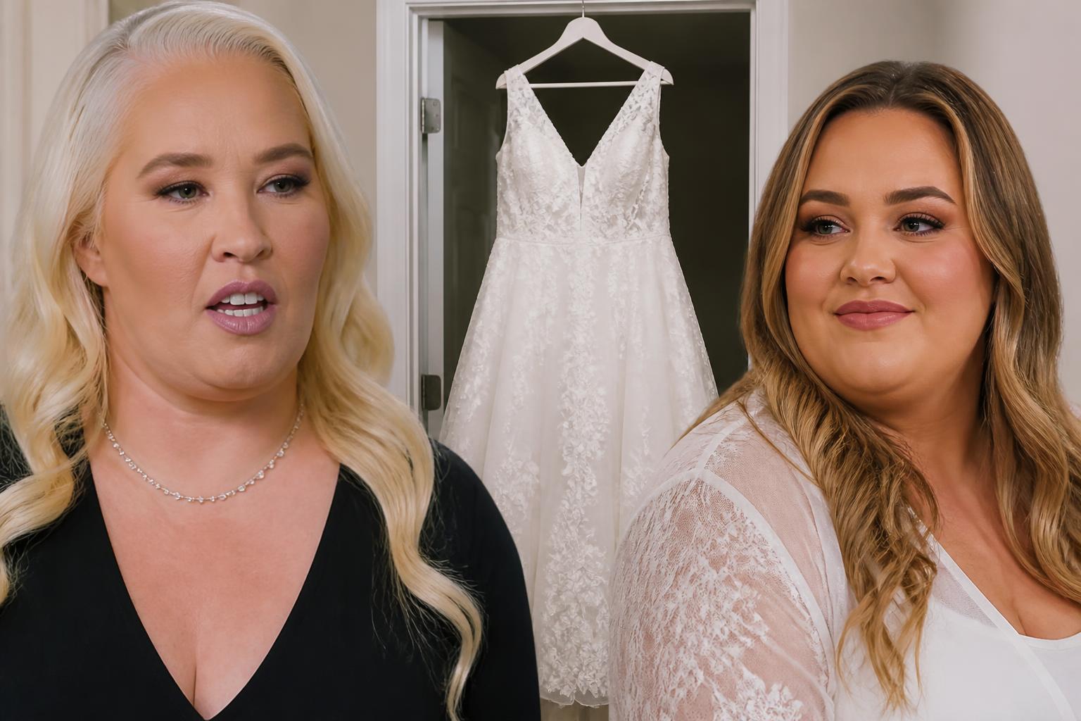 Mama June Lists Jessica Shannon’s Unaltered Wedding Dress — AI editorial illustration