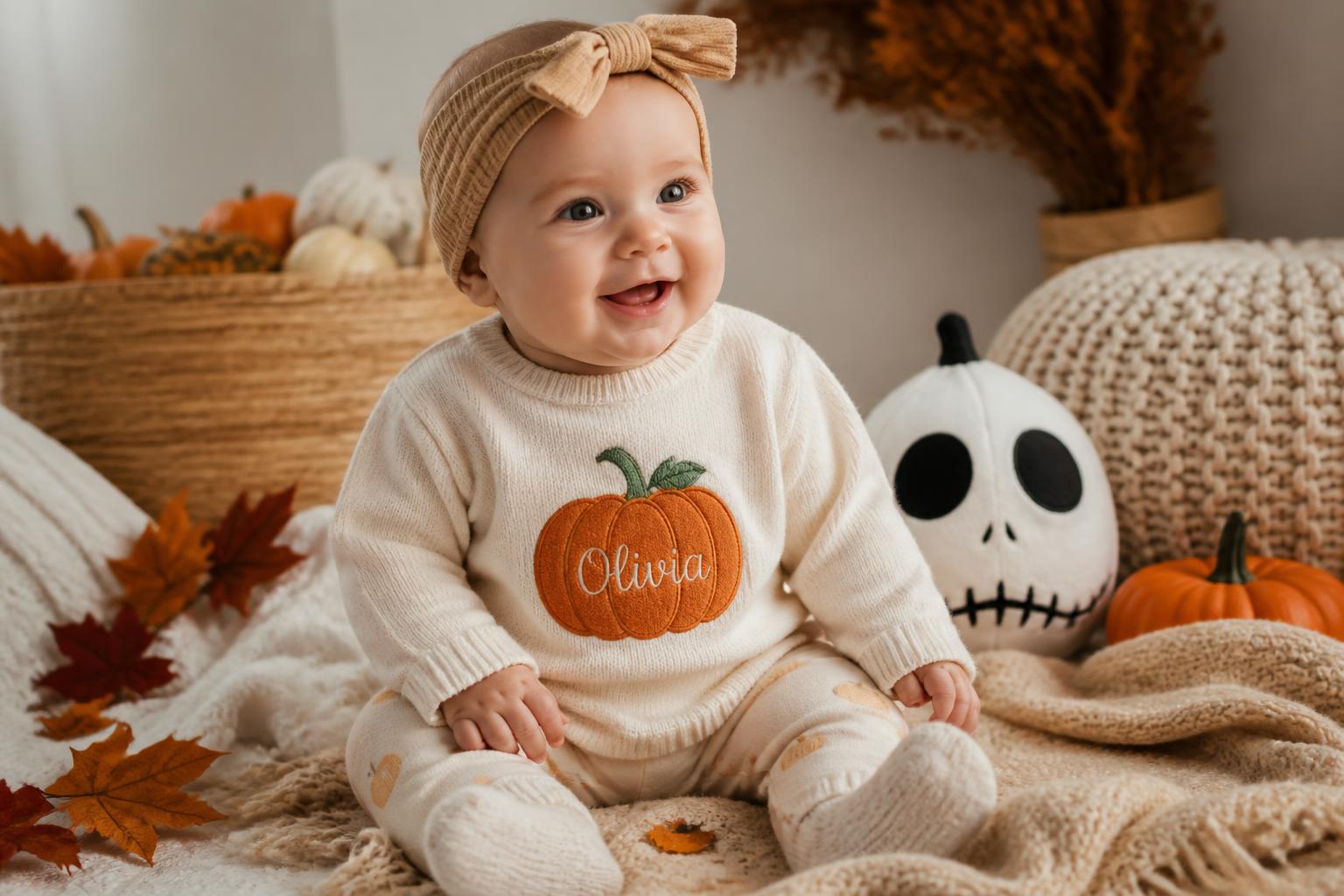 SWaddle AN’s Personalized Baby Clothes Bring Fall to the Nursery — AI editorial illustration
