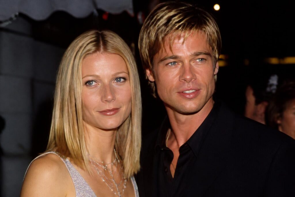 Gwyneth Paltrow Revisits Brad Pitt’s Love-at-First-Sight Romance — AI editorial illustration