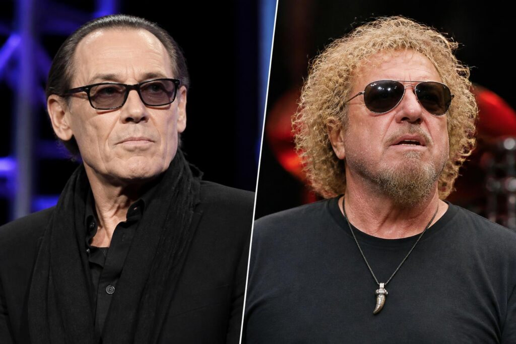 Alex Van Halen Revives Sammy Hagar Feud With Insult — AI editorial illustration