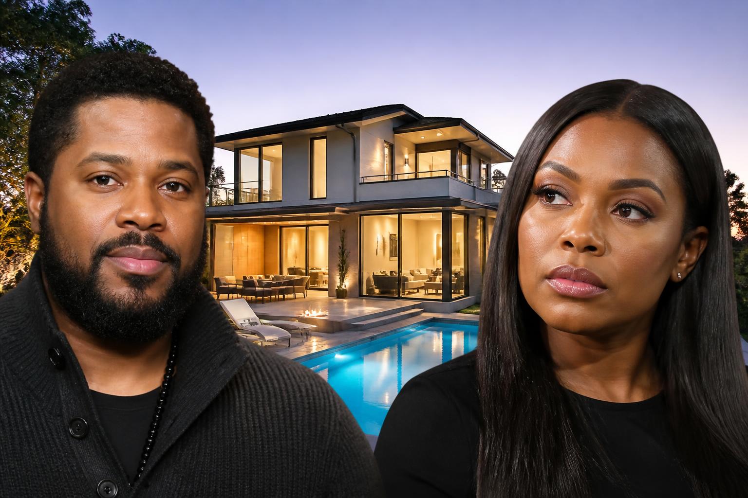 Malcolm-Jamal Warner’s Widow Raises Questions Over L.A. Mansion — AI editorial illustration