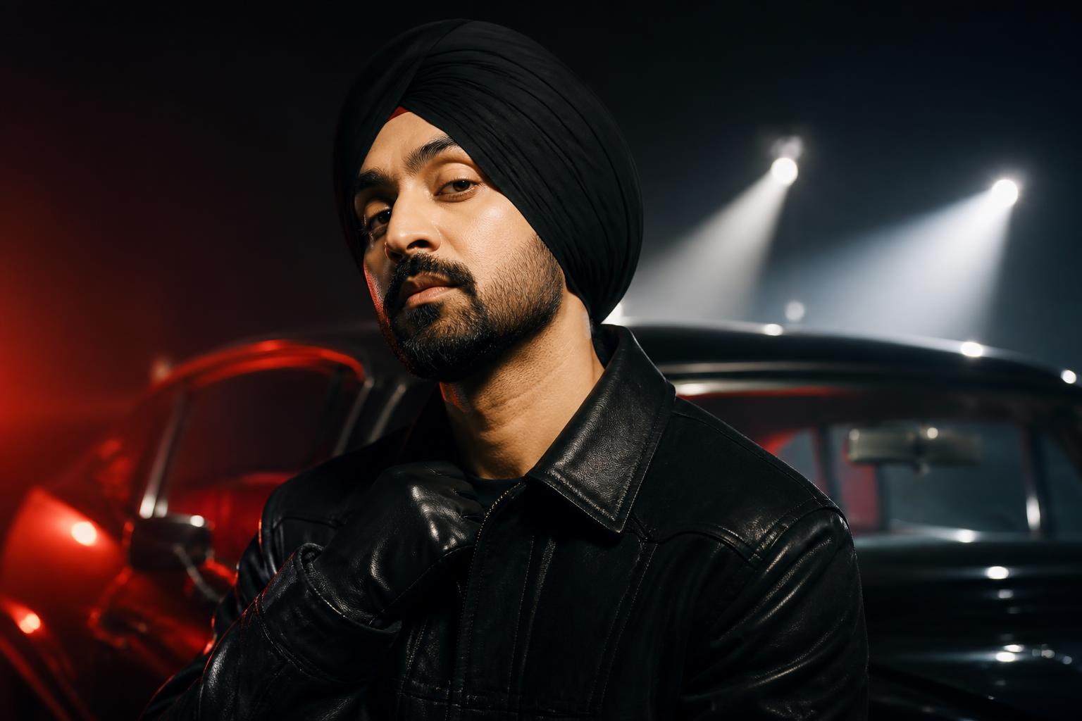 Diljit Dosanjh Drops New Music Video for Diljit Dosanjh : DevilIntense : Hizzy : I'm an Artist Bro — AI editorial illustration