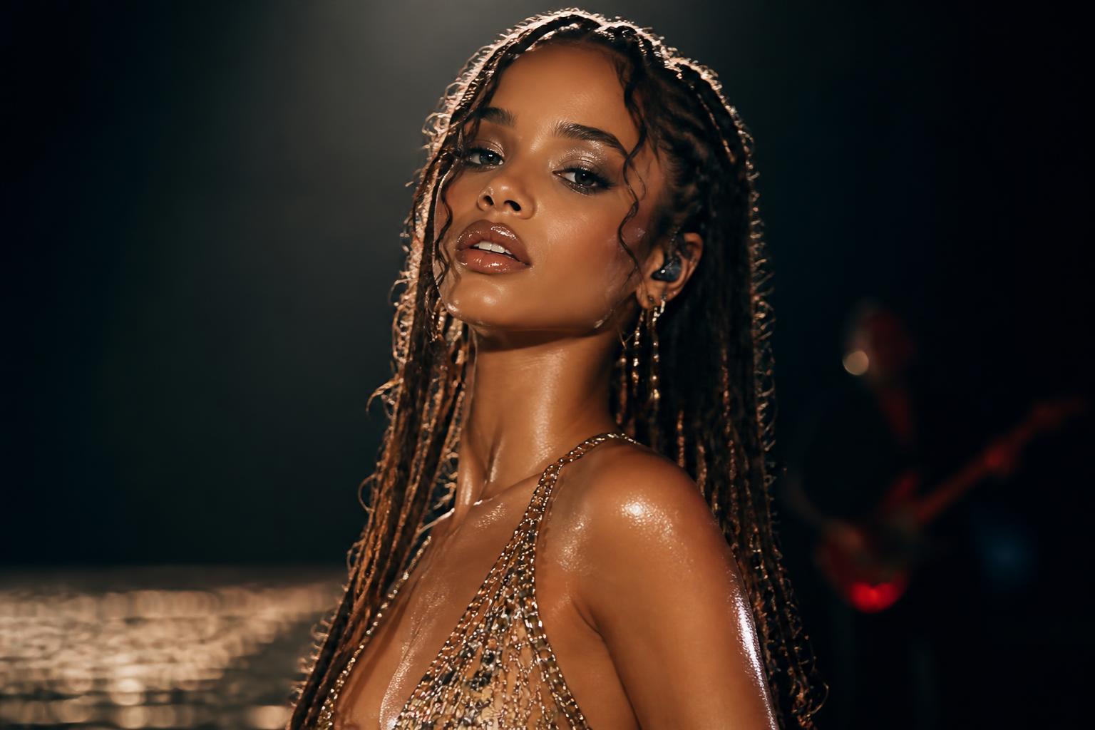 Watch Tyla’s New Music Video for KISS | Vevo Official Live Performance — AI editorial illustration