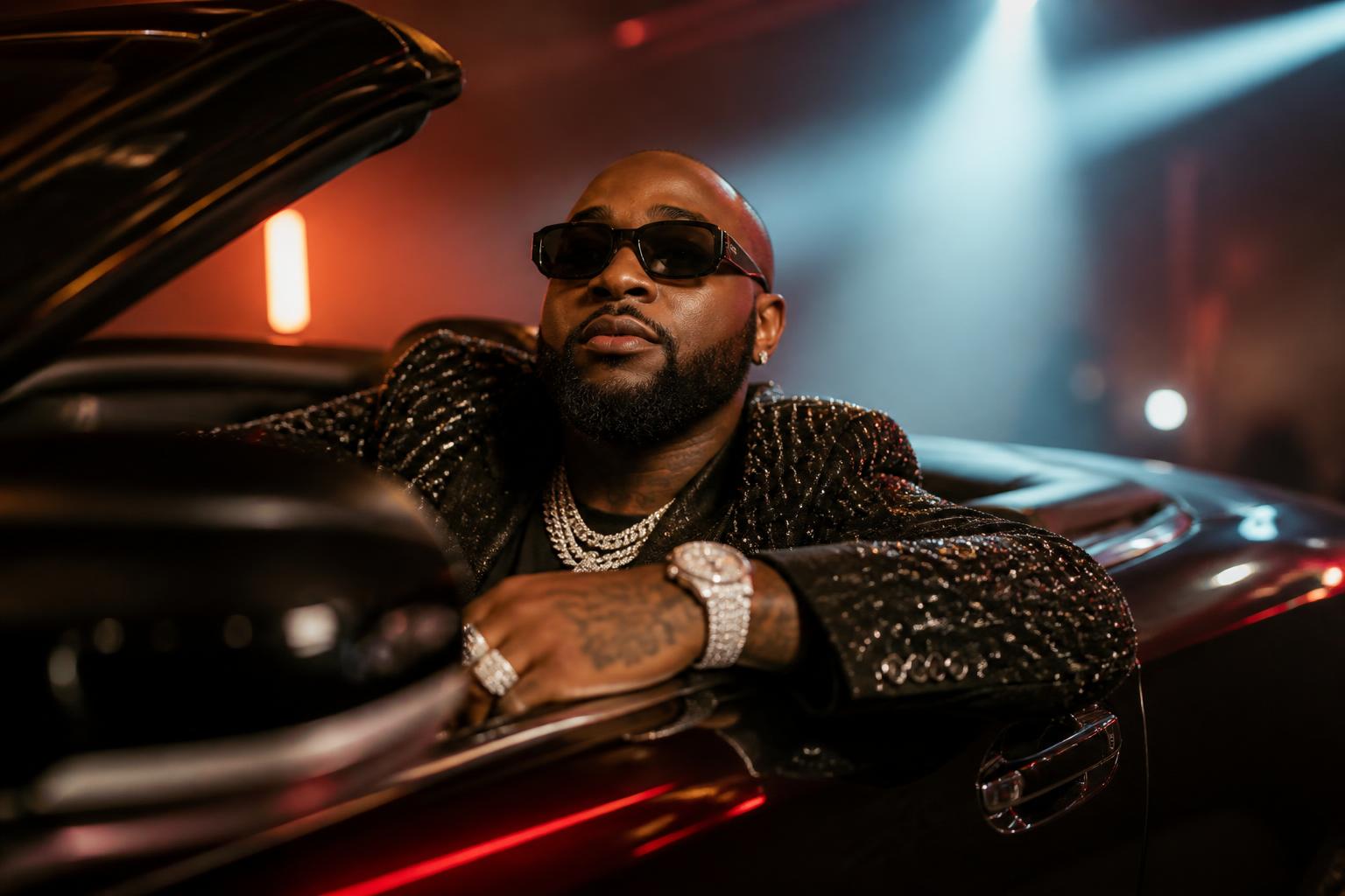 Watch Davido’s New Music Video for On The Road — AI editorial illustration